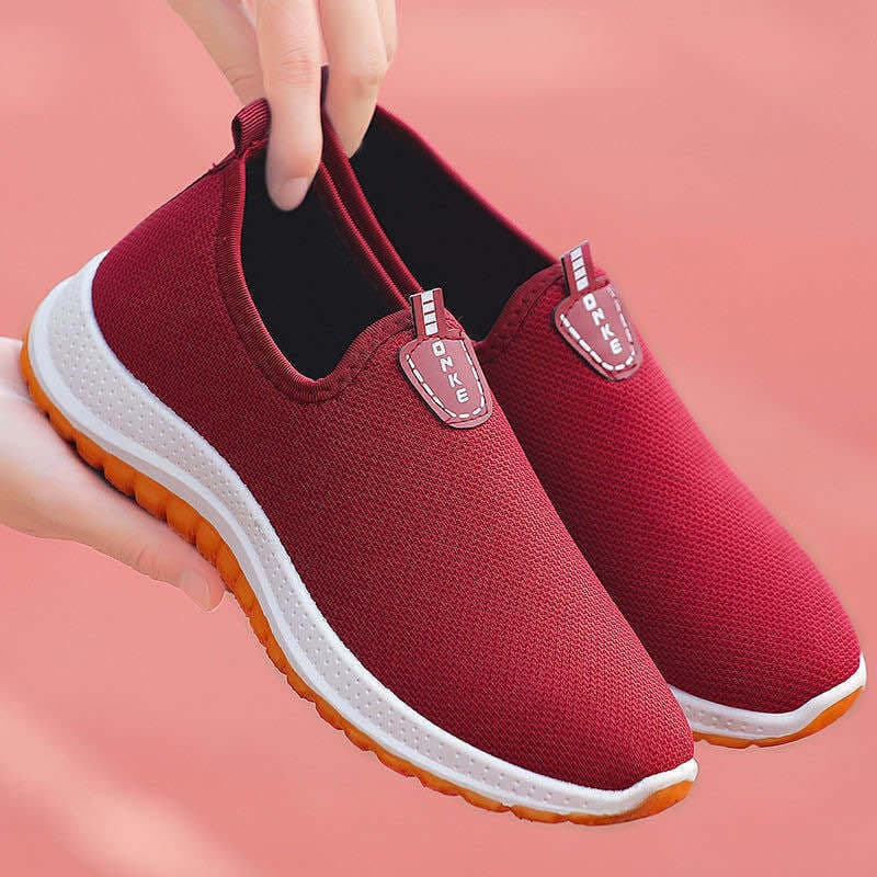 Comfortable Cloth Shoes Women's Knitted Sports Shoes Lightweight Casual Old Beijing Cloth Shoes Running Shoes Breathable Walking Shoes