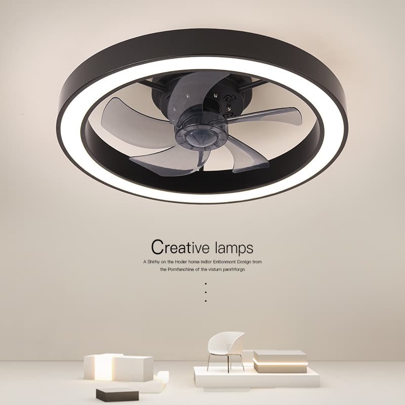 Cross-border Fan Light Bedroom Ceiling Light with Fan Integrated Dining Room Ceiling Fan Light 2024 New Zhongshan Lighting Japanese Standard