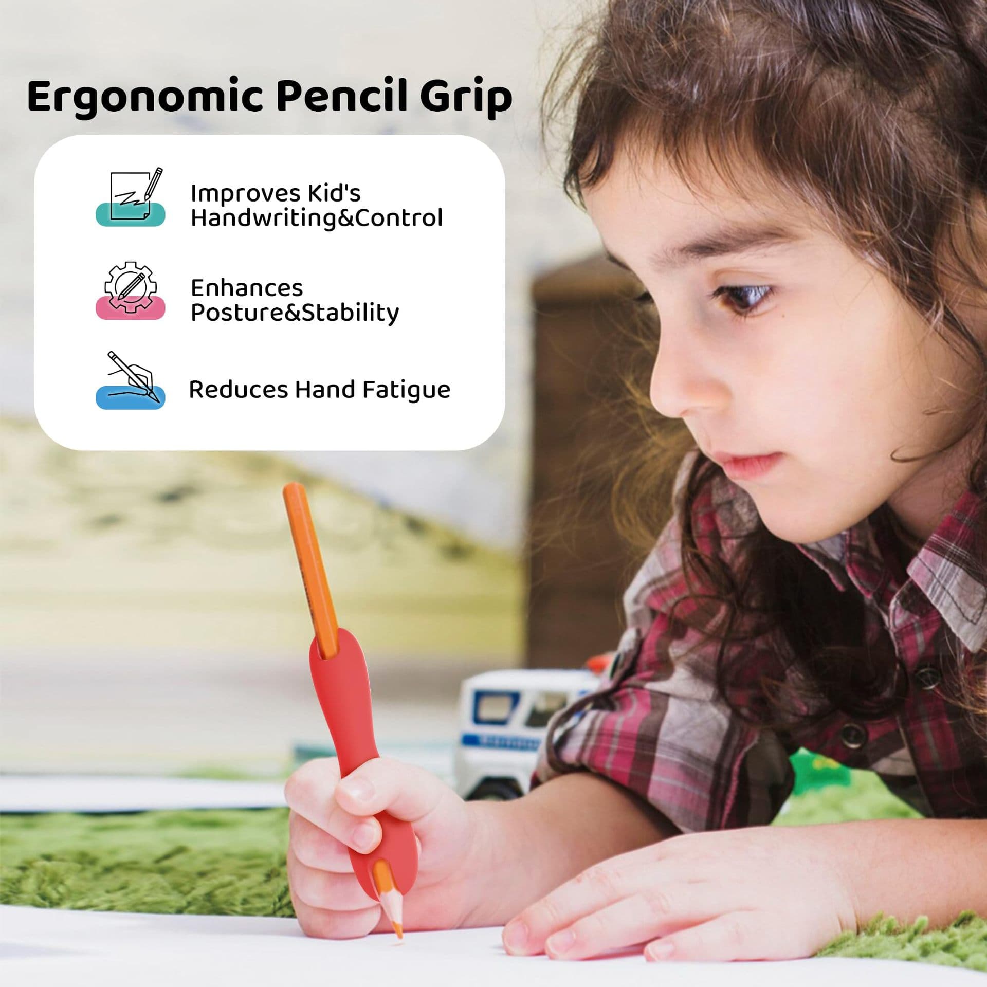 Cross-border Silicone Pencil Grip for Children and Adults, Improves Grasping Posture, Dual-ended Design Writing Aid