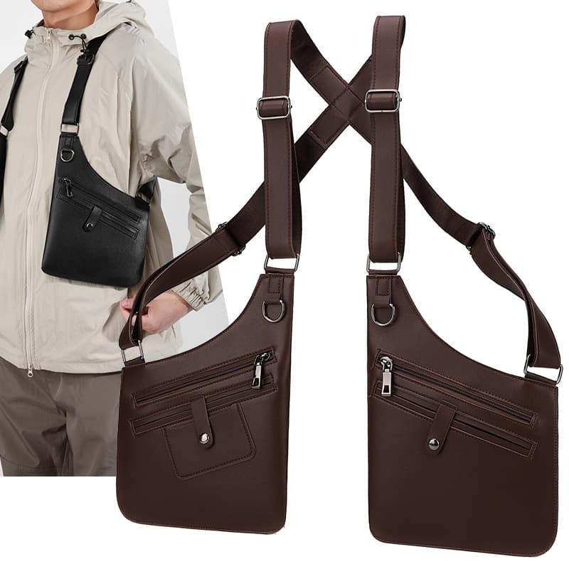 Tactical Chest Bag Men's Vintage Shoulder Strap Underarm Bag Multi-Functional Single Shoulder Bag Outdoor Sports Vest Phone Bag