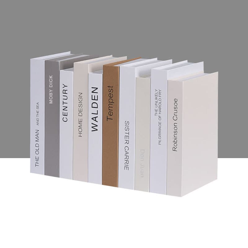 Minimalist Fake Book Decoration, Simulated Book Soft Decor Prop Model, Fake Book Ornament for Coffee Shop, Hotel, Showroom