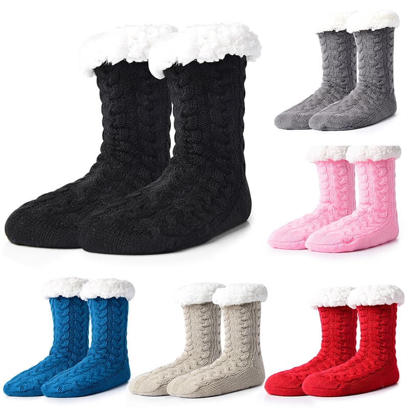 Winter Thickened Warm Floor Socks Postpartum Slipper Socks Adult Home Thickened Fleece Lined Warm Winter Floor Postpartum