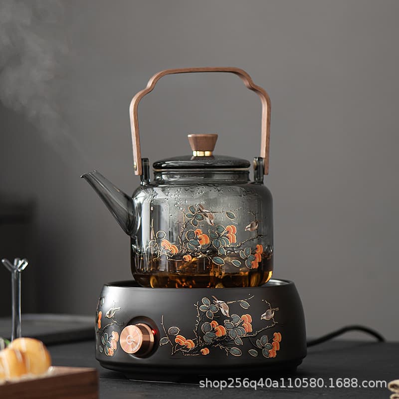 Small Ceramic Glass Electric Tea Stove for Boiling Water, Mini Can Tea Maker, Household Electric Hot Pot for Health Tea