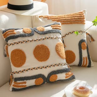 Bohemian Indian Style Tufted Throw Pillow Ins Style Minimalist Nordic Showroom Cushion Cover Window Decoration
