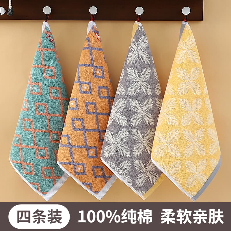 Pure Cotton Hand Towel Face Towel Hanging Square Towel for Home Use Soft Absorbent Quick-Dry