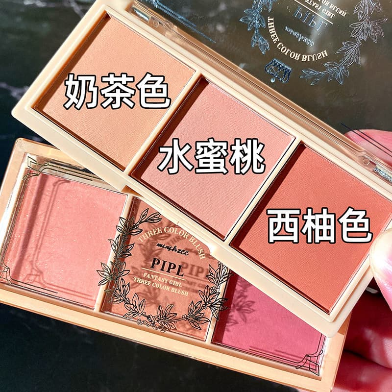 PIPL Blush Authentic Nude Milk Tea Orange Long-lasting Affordable Student Makeup Blush Palette Matte Natural