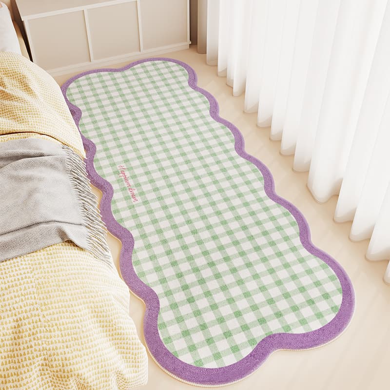Ins style soft imitation cashmere carpet strip bedroom bedside blanket silent non-slip carpet decorative blanket dropshipping
