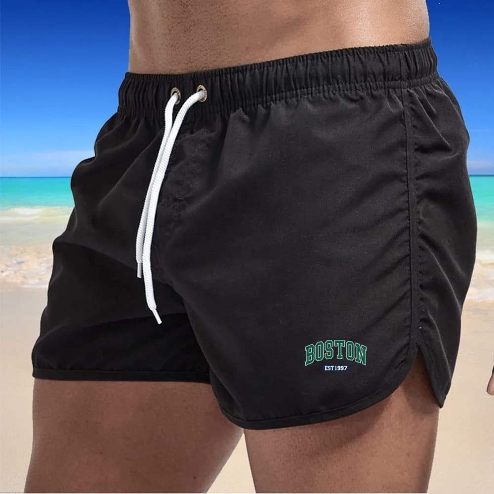 Cross-Border Summer Three-Quarter Beach Shorts, Quick-Dry Swim Trunks for Men and Women, Jogging Sports Beach Casual Shorts