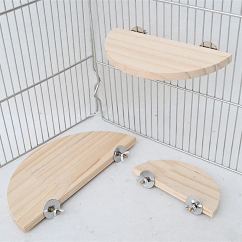 Hamster Chinchilla Parrot Toy Wooden Half-Round Jump Board Pedal Platform Cage Accessory Landscape Supplies Factory Wholesale