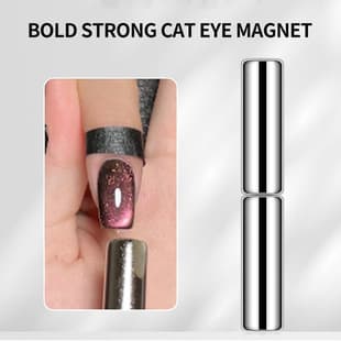 Nail Art Large Thick Cylindrical Magnet, Strong Magnetic Stone for Cat Eye Gel Polish, Tool for Nail Salons