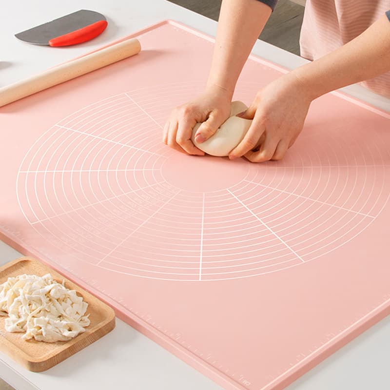 Mother and Baby Silicone Kneading Mat Thickened Food-Grade Silicone Pad Board Household Dough Board for Making Buns Baking Rolling Mat