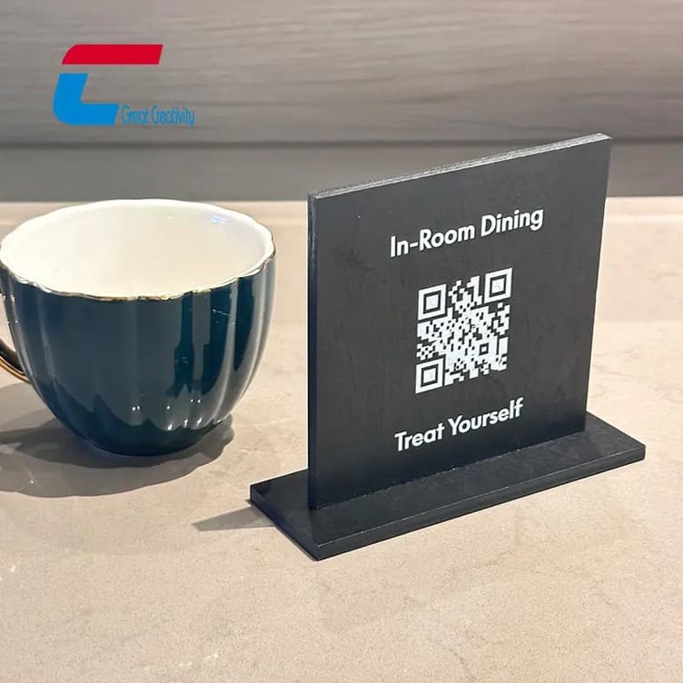 Google Review NFC Wood Stand for Google Review Menu Stand
