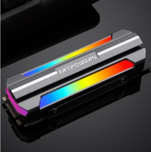 M.2 NVMe SSD 2280 Heatsink ARGB Rainbow M.2 Full Aluminum Heat Spreader Thin Vest Armor