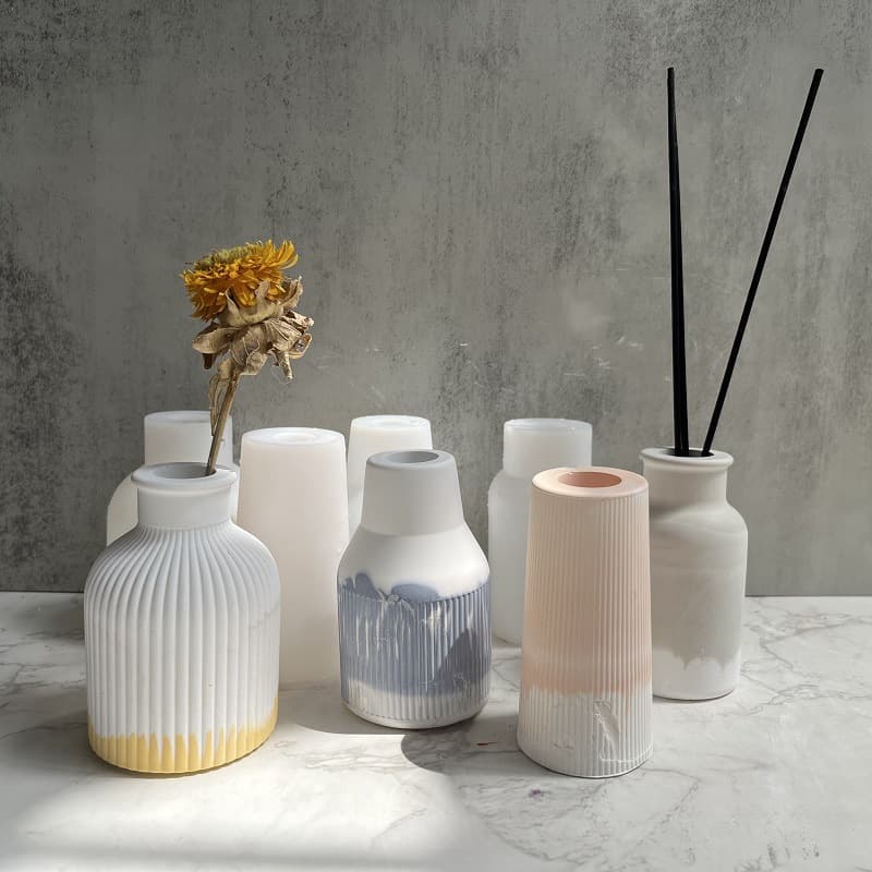 Sweet DIY 3D Vase Silicone Mold - Vase Flower Pot Plaster Resin Mold - Home Decoration Mold