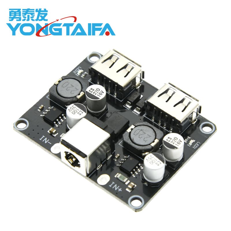 3-Channel Fast Charging Module 12V24V to QC3.0 Fast Charge TYPE-C USB Phone Charging Board Step-Down Module