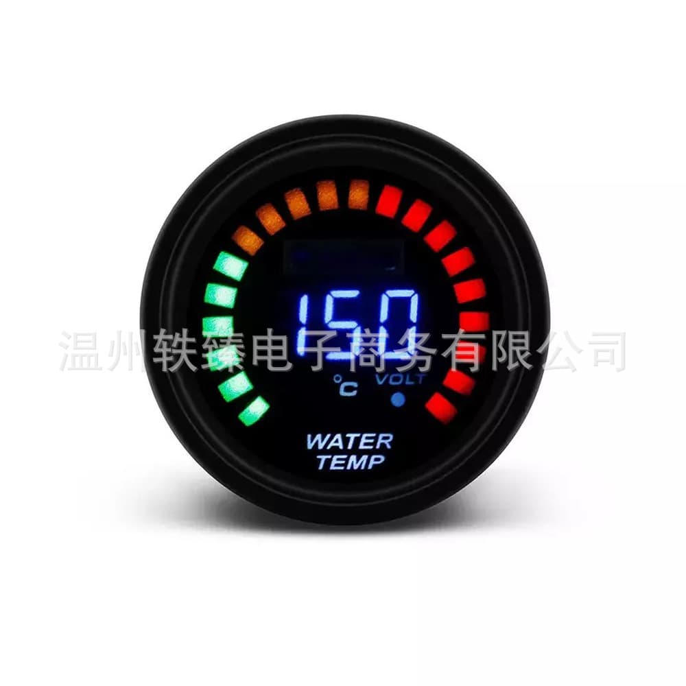 52MM 2-Inch Racing Car Modified Gauge 12V Universal Water Temperature Meter LED Scale Digital Display Car Instrument