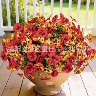 Temu Hot Selling Amazon Green Plant Artificial Orchid Pansy Bouquet Fake Silk Flowers Wedding Home Decoration
