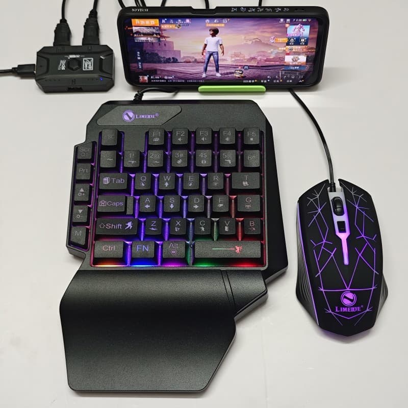 Artifact Peripheral One-Handed Phantom Keyboard Set Mobile Game Mobile Game Throne Press Gun Android Mouse Peace Elite
