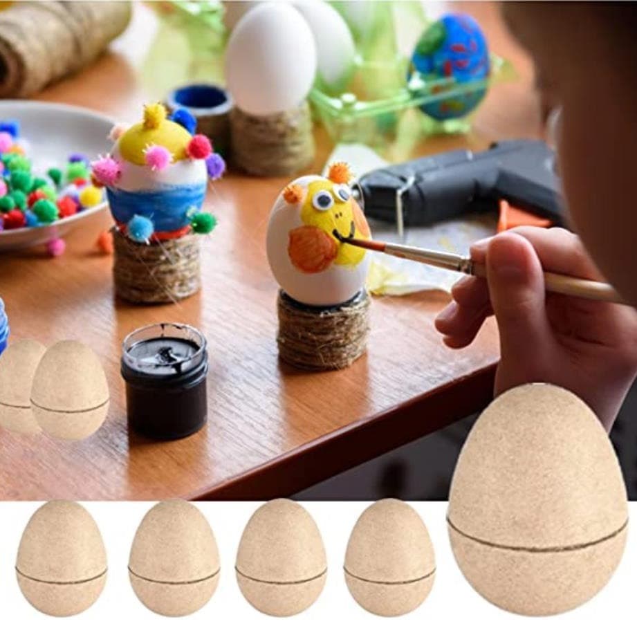 Manufacturer direct biodegradable Easter Halloween Christmas pulp DIY children's pulp eggs multiple sizes