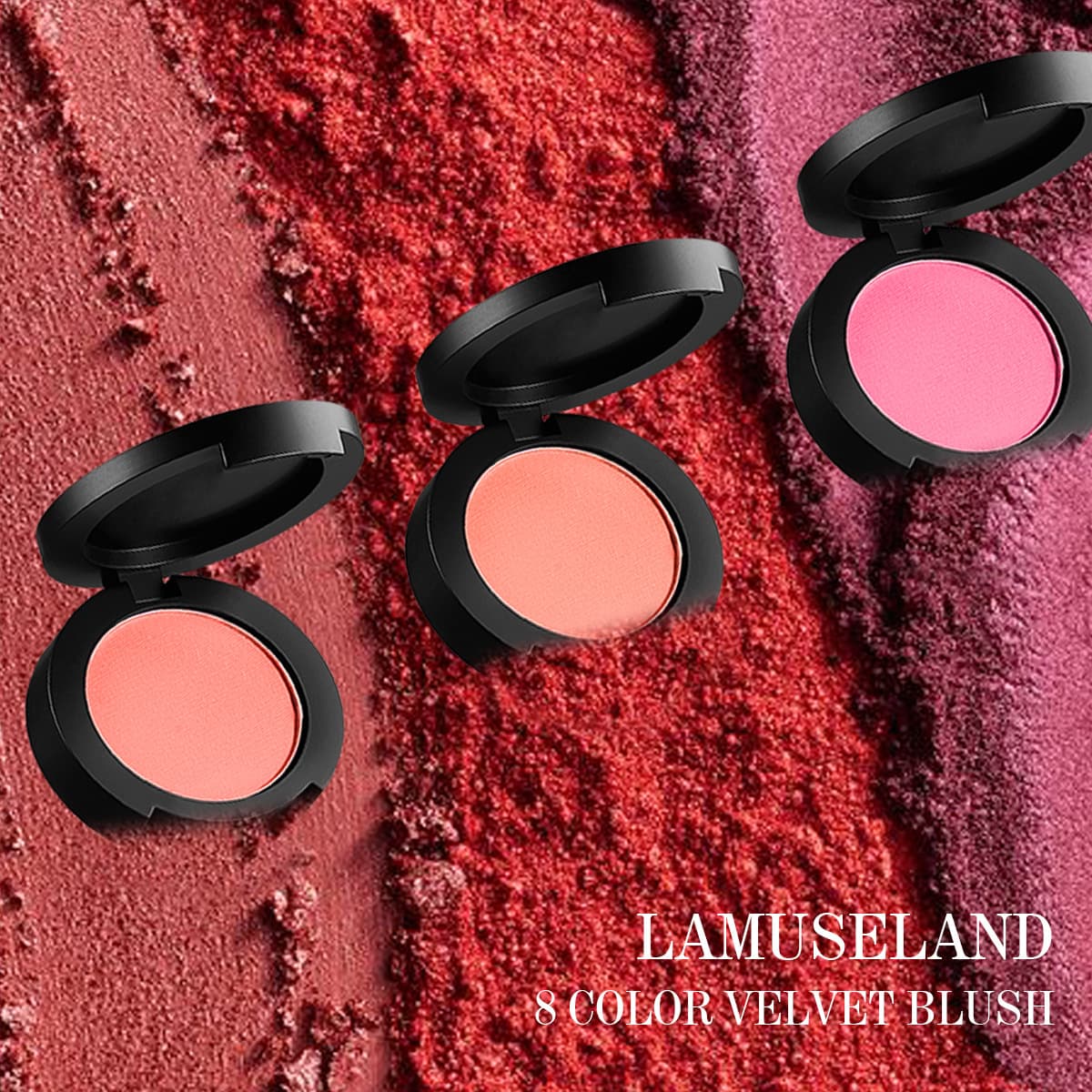 LAMUSELAND Blush Powder Smooth Velvet Blush Cross-Border Velvet Blush Makeup