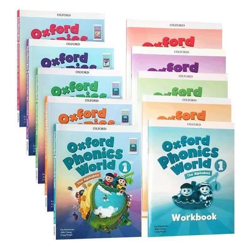 Oxford phonics textbook oxford phonics world level 1-2-3-4-5 textbook + 10 exercises
