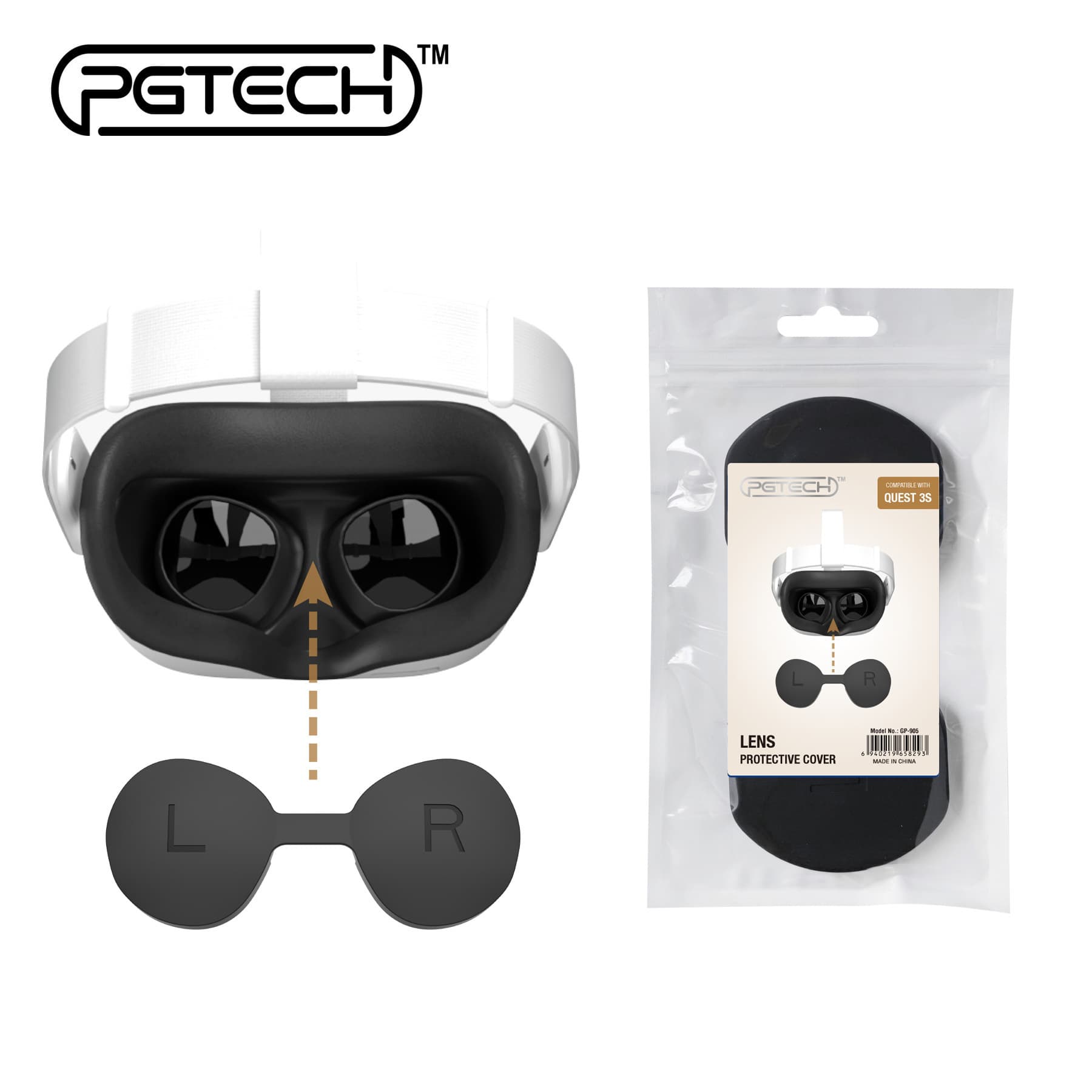 Meta Quest 3S VR Dust-Proof Silicone Protective Cover for Quest 3S Headset Thickened Lens Cap