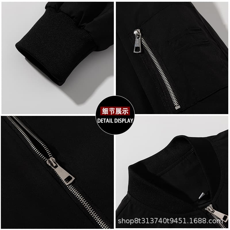 Custom Logo Men's Fashion Baseball Jacket Flight Blazer with Windproof and Waterproof Features for Spring and Autumn, Premium Quality