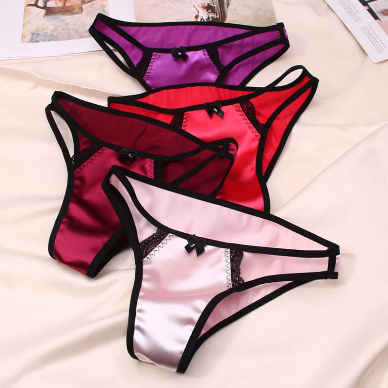 Foreign trade 2022 women's sexy lace large size pure cotton crotch panties manufacturer wholesale low-rise design