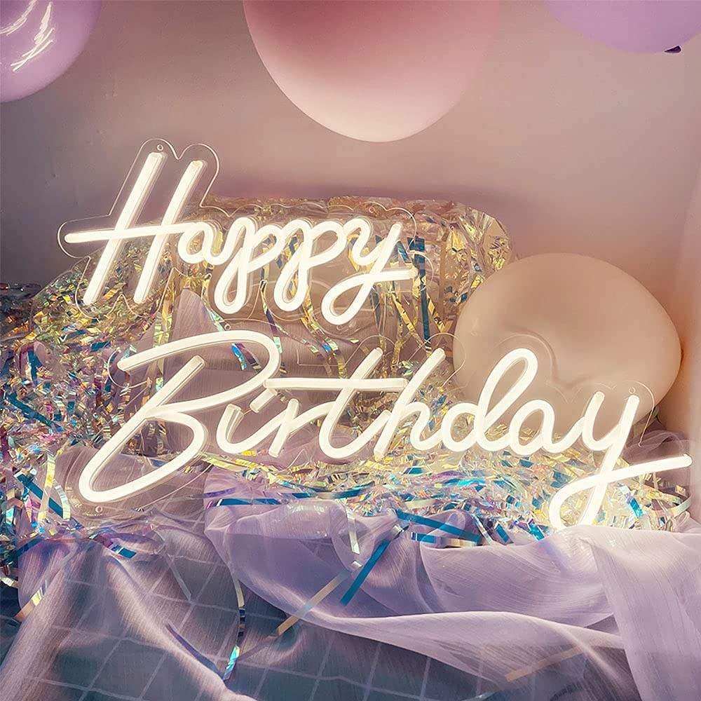Happy Birthday LED lights, illuminated signs, surprise lights for girlfriends, neon lights