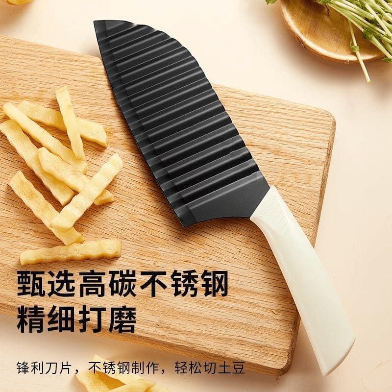 Potato Knife Wave Knife Commercial Multifunctional Wolf Tooth Household Multifunctional Fancy Potato Chip Cutting Tool Potato Cutting Artifact