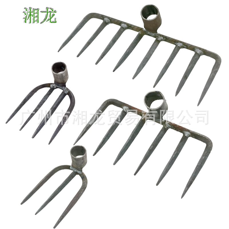 Three-Prong Eight-Prong Plow Nail Farming Earth Tamping Weeding Shovel Ground Tilling Tool Four-Prong Toothed Shovel