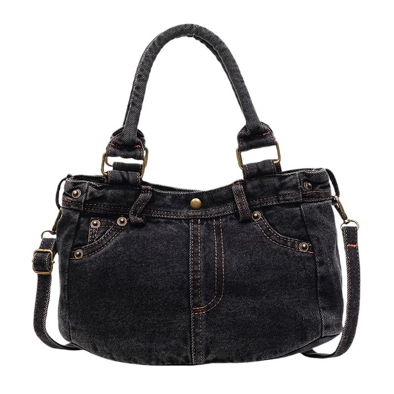 Vintage Washed Denim Handbag 2026 Summer New Korean Style Artistic Versatile Commuter Shoulder Bag