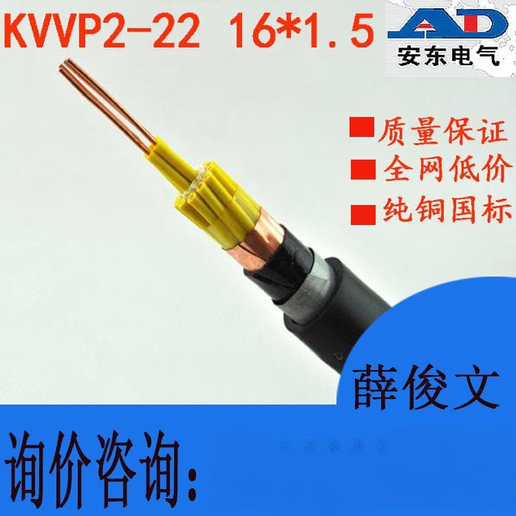 ZR-KVVRP22 flame retardant shielded armored control cable, Class C flame retardant, for mobile applications, comprehensive protection cable