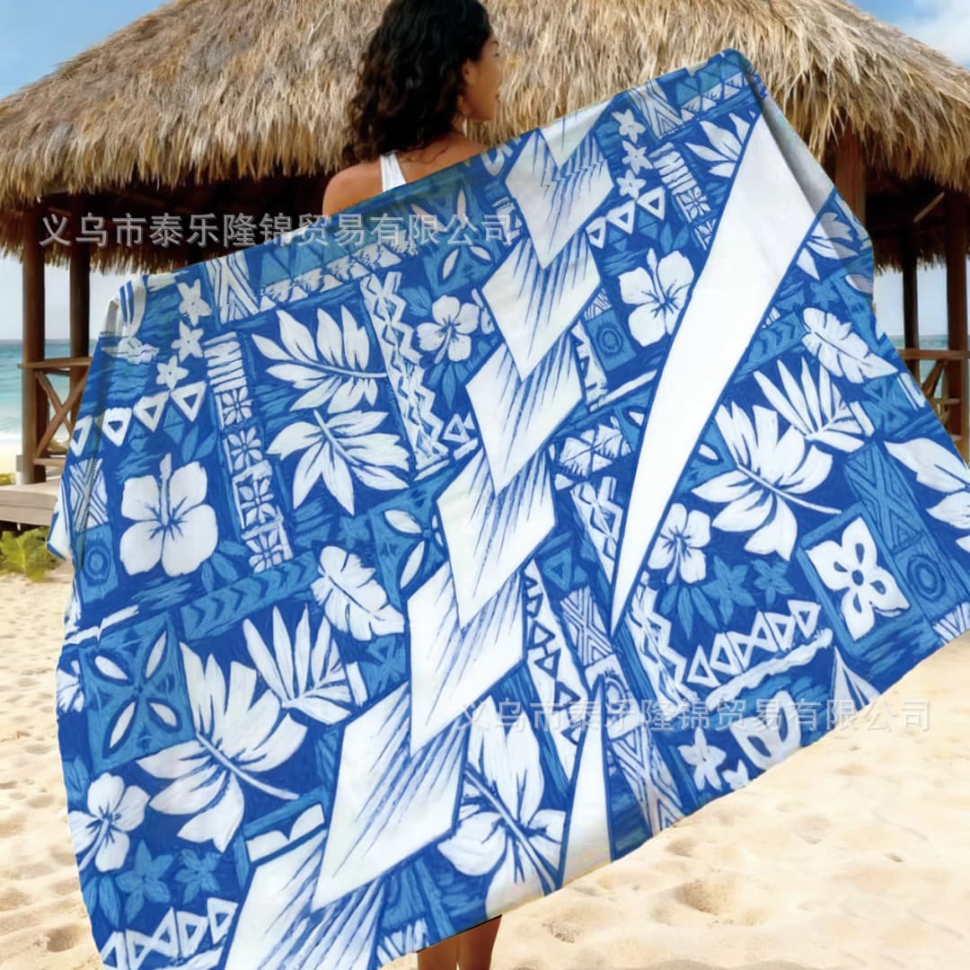 Painted floral pattern 100% rayon Sarong Pareo beachwear beach cover-up