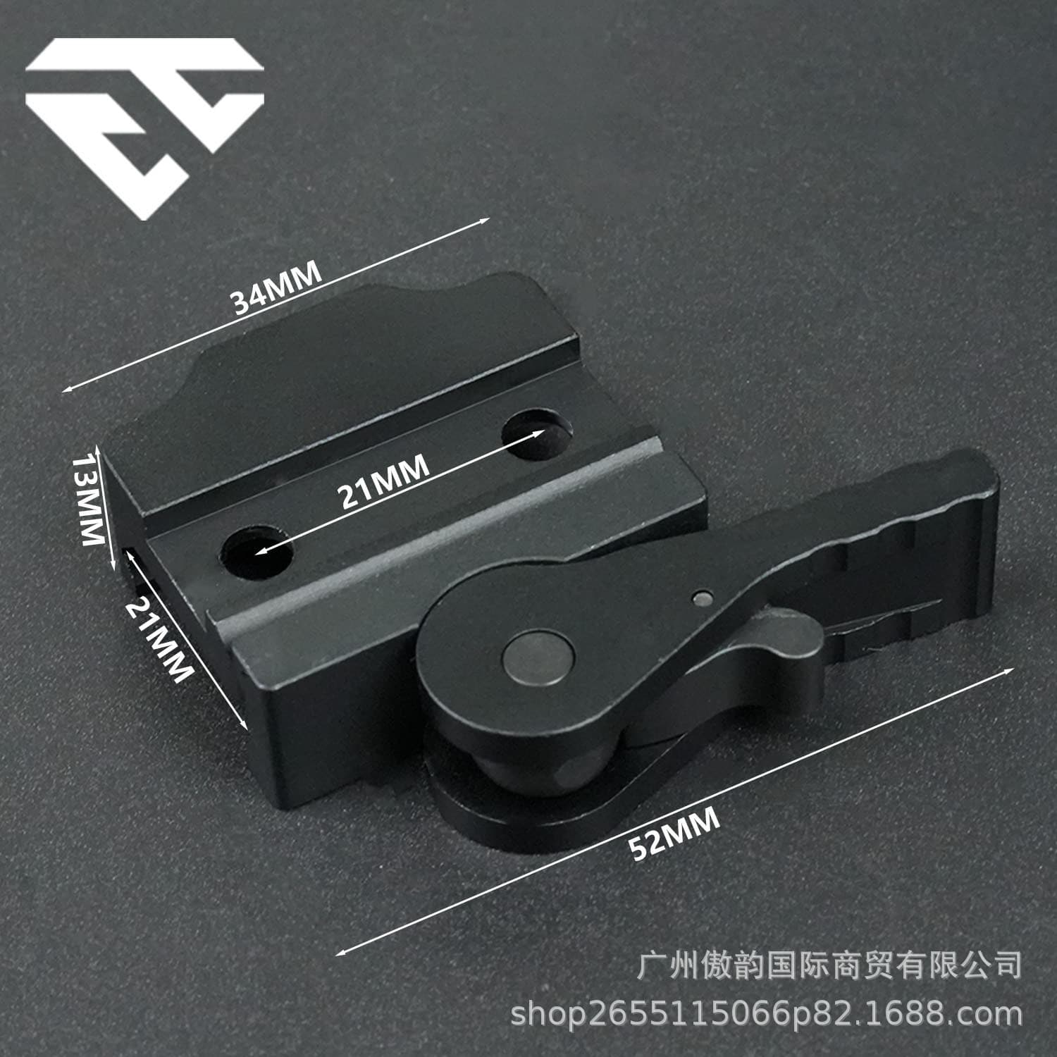 High Quality M600/300 Series Flashlight Modification Metal Aluminum Alloy Right Angle System Quick Release Base