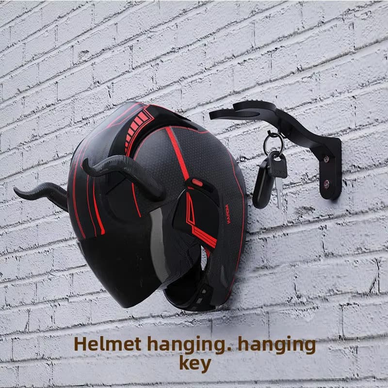 Cross-border explosive motorcycle helmet bracket electric frame wall punch-free storage rack helmet rack accessories labeling