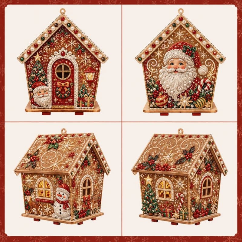 Cross-border cute new designs and fun hot-selling DIY Pearl Art Christmas Christmas sets