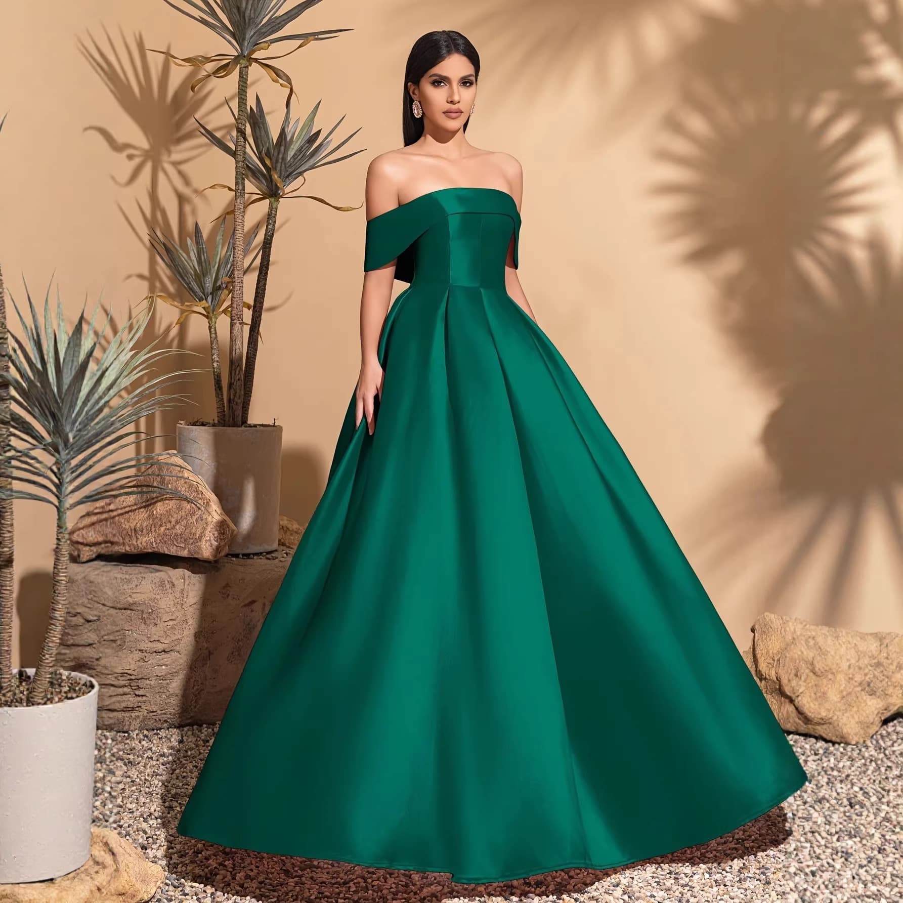 Strapless Evening Gown 2026 New Summer Sexy Elegant Satin Dress for AliExpress Independent Station Cross-border