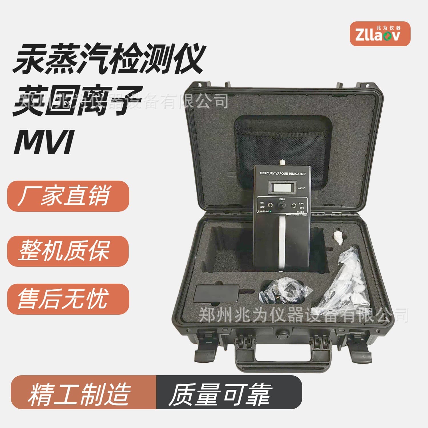 British ion MVI mercury vapor detector Tiger ION portable data mercury vapor tester
