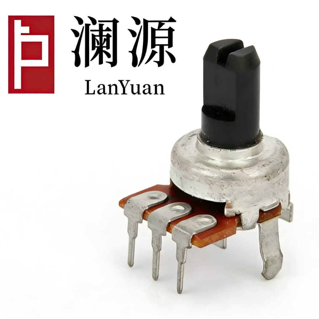 Directly Supplied from the Manufacturer, 12mm Rotary Potentiometer R1212N Single-Unit Bent-Leg Potentiometer 10K Carbon Film Potentiometer