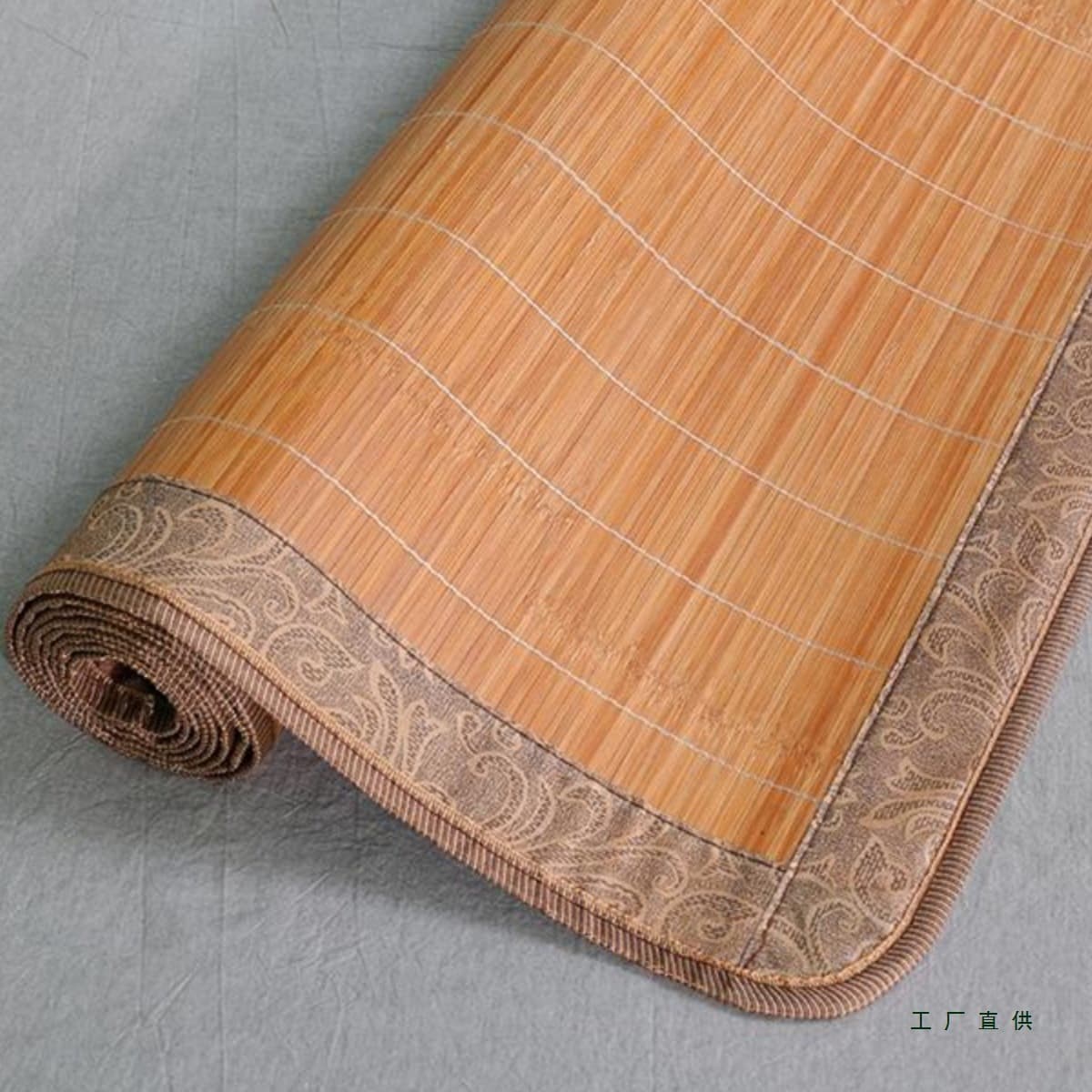 Natural Bamboo Mat 0.9m Dormitory Foldable Summer Double-sided 1.8m/2m Student Bed Sheet for Single/Double Bed