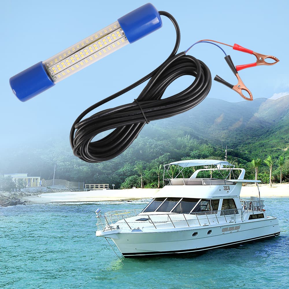 New LED High-Power 30W/50W Fish Attractor Light, Fish Gathering Light 12V/24V Underwater Lamp for Ice Fishing