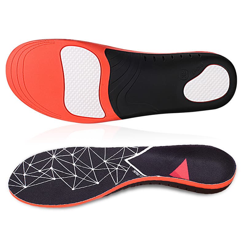 Men's and women's sports arch support insoles for eversion flat feet orthopedic fully padded high-elastic shock-absorbing sweat-absorbing breathable insoles