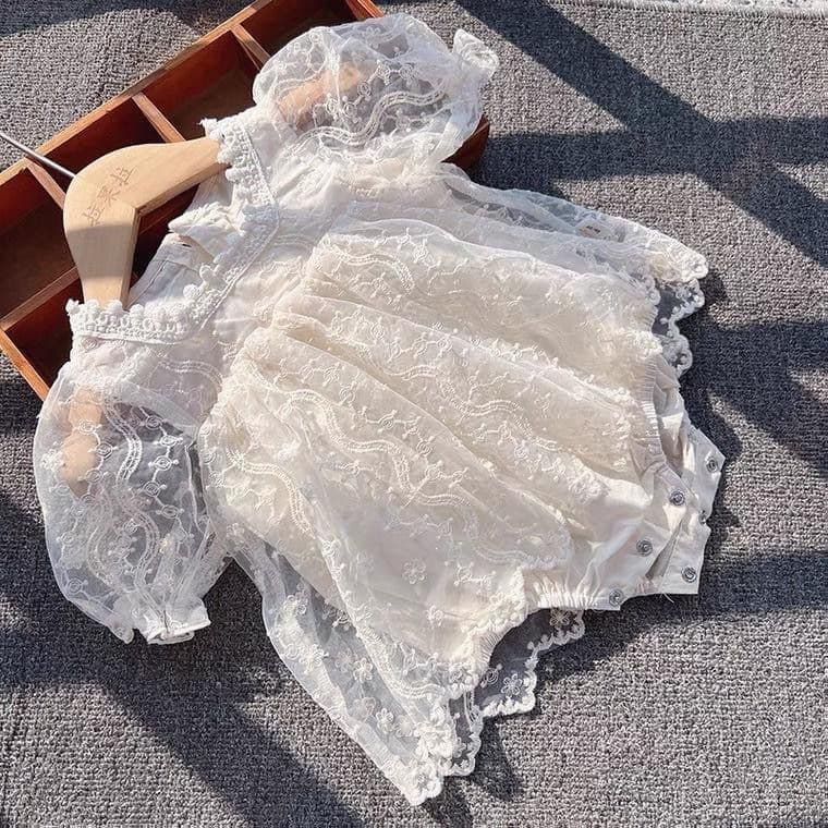 Baby Summer Romper Princess Dress, Super Cute, 1-Year 100-Day Korean Style Lace Dress