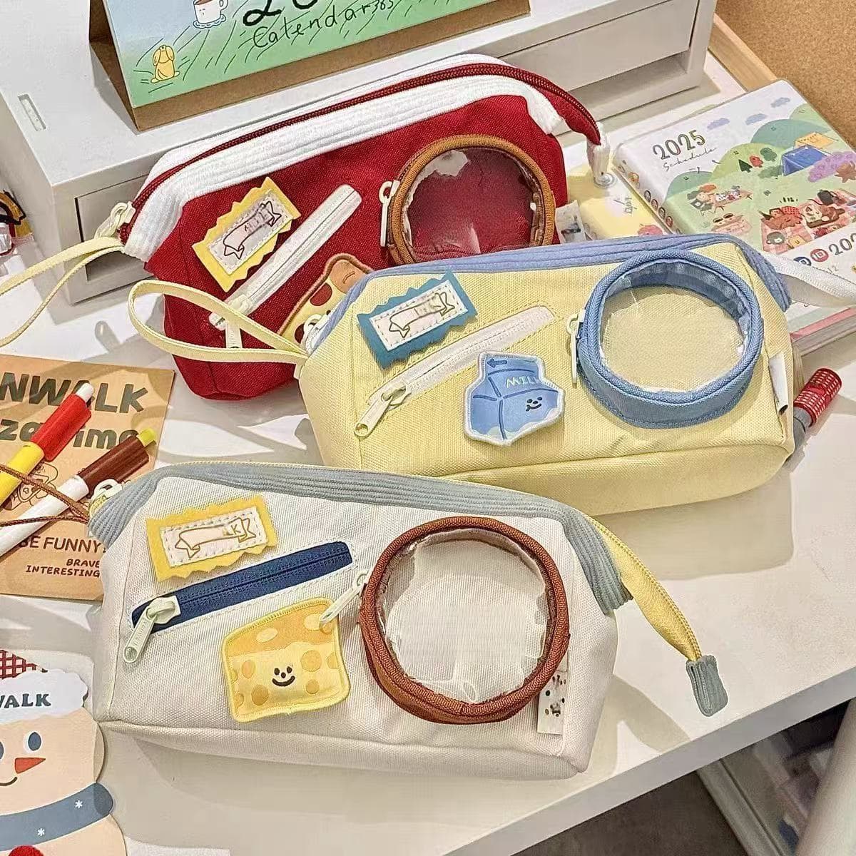 Xiaohongshu Same Style Cute Food Ita Bag Pencil Case for Middle and High School Students, High Appearance Large Capacity Stationery Pencil Box