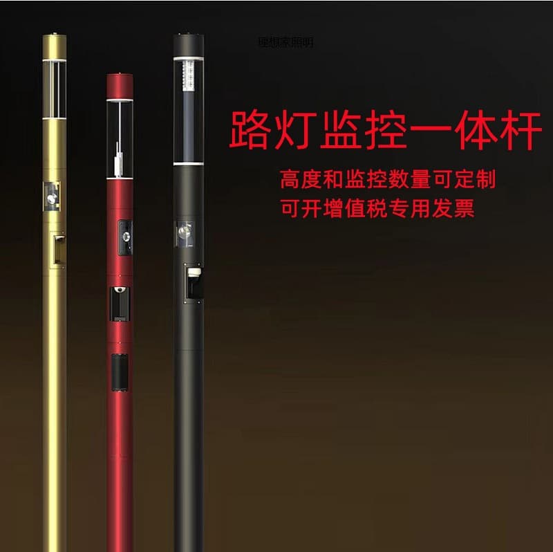 Multi-functional Street Light Pole with Integrated Monitoring, Smart Street Light, Lighting and Surveillance Shared Pole, Property Camera Light Pole