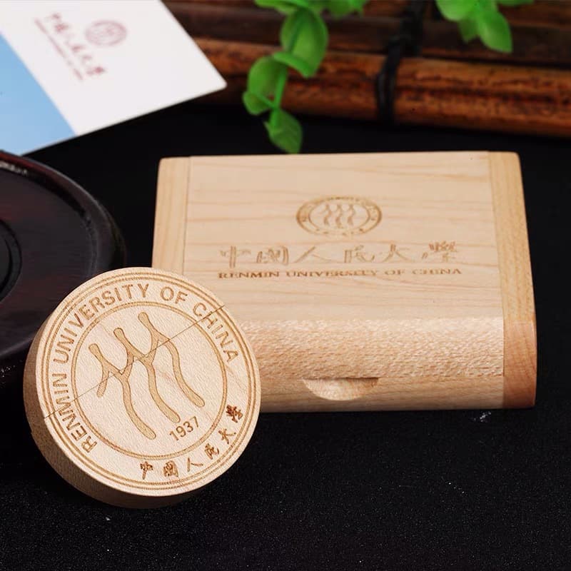 Custom Wooden USB Flash Drive with Corporate Logo, 64GB 128GB, for Phone and Computer, Commemorative Gift USB Drive, Large Capacity, Wholesale