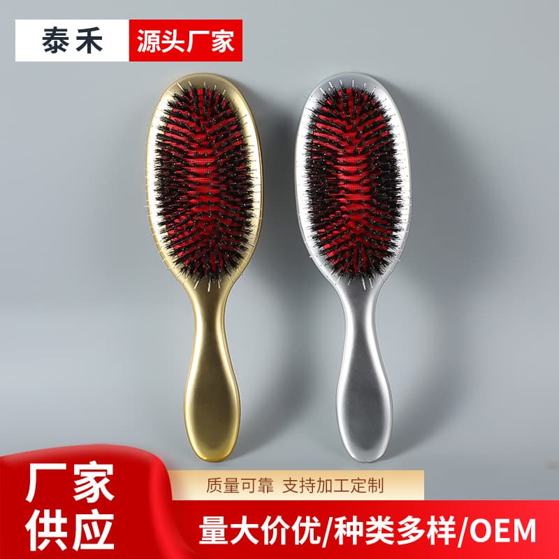 Wholesale Boar Bristle Hair Brush Detangling Massage Cushion Comb Scalp Meridian Comb Hairdressing Volumizing Styling Air Cushion Brush