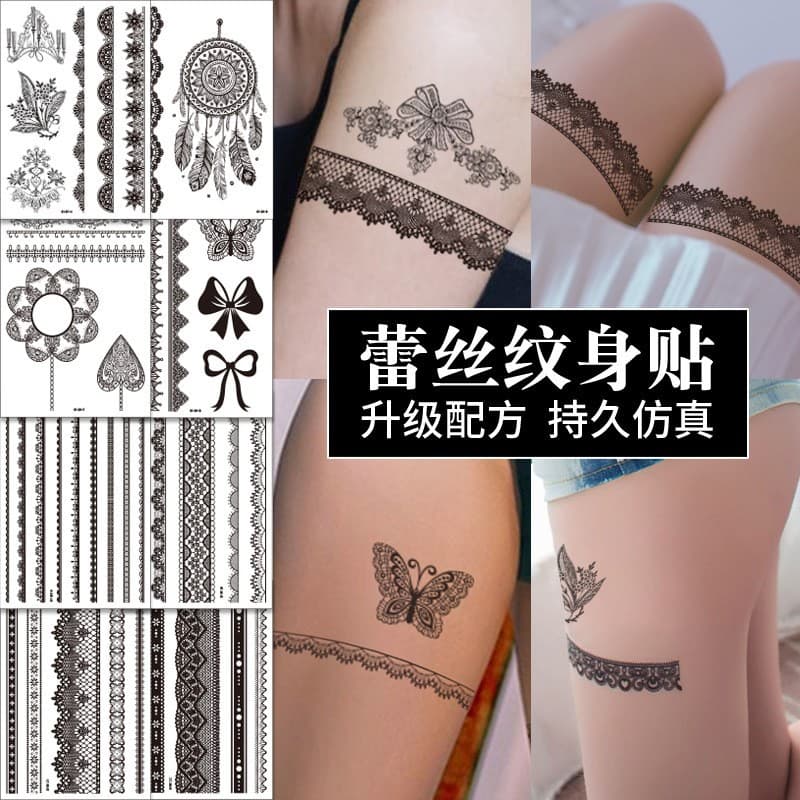 Tattoo sticker hot girl pattern waterproof female long-lasting leg thigh painted temporary tattoo sticker graffiti printing