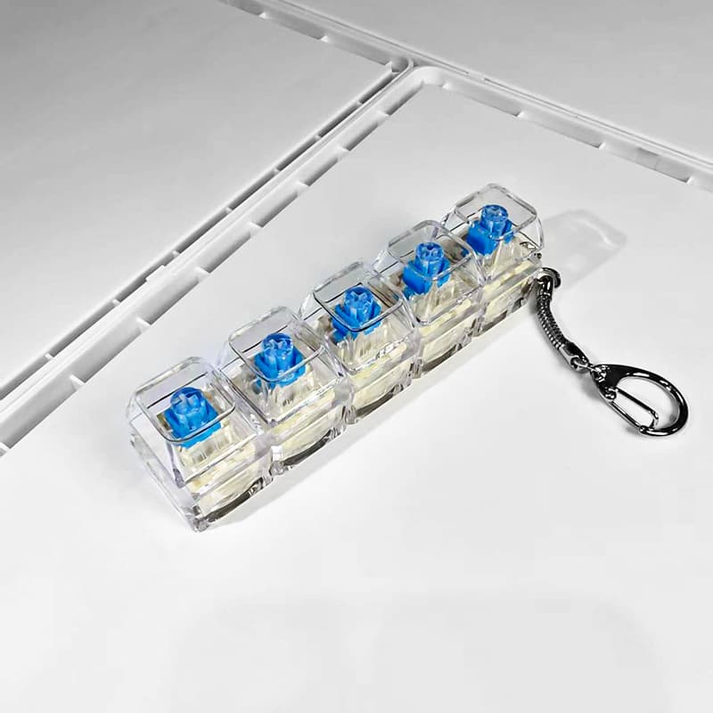 Fidgets Keyboard Clicker Stress Relief PC Transparent Keycaps 3-Key 4-Key Mechanical Keyboard Decompression Buttons